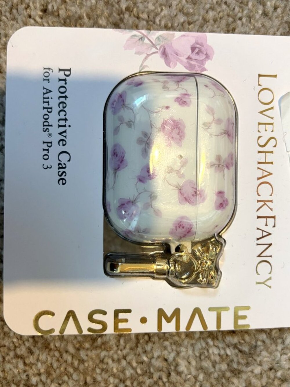 LoveShackFancy Case-Mate AirPods Pro 3 Case Lilac NWT